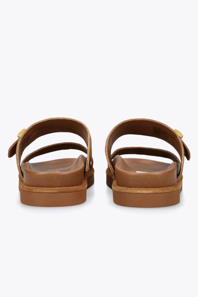 Steve Madden STEVE MADDEN Women's 'Take Two Brown Suede' Suede Sandals - 3