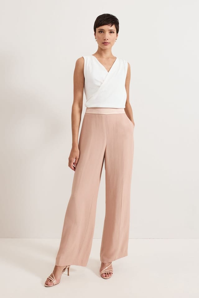 Phase Eight Phase Eight Women's Jorja Straight-Leg Suit Trouser in Dusty Pink - 3