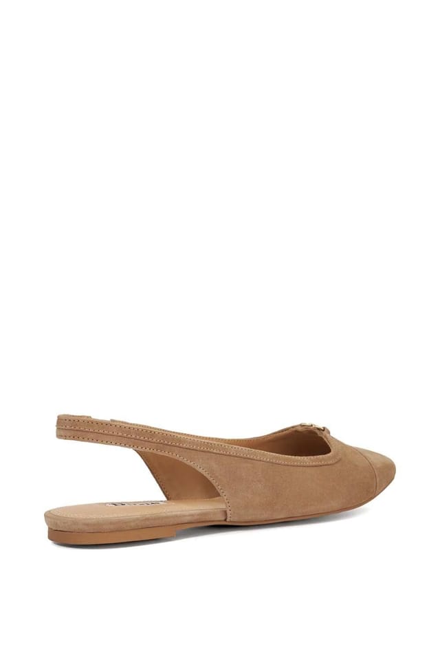 Dune London Dune London Women's 'Hanna' Suede Ballet Pumps in Brown - 3
