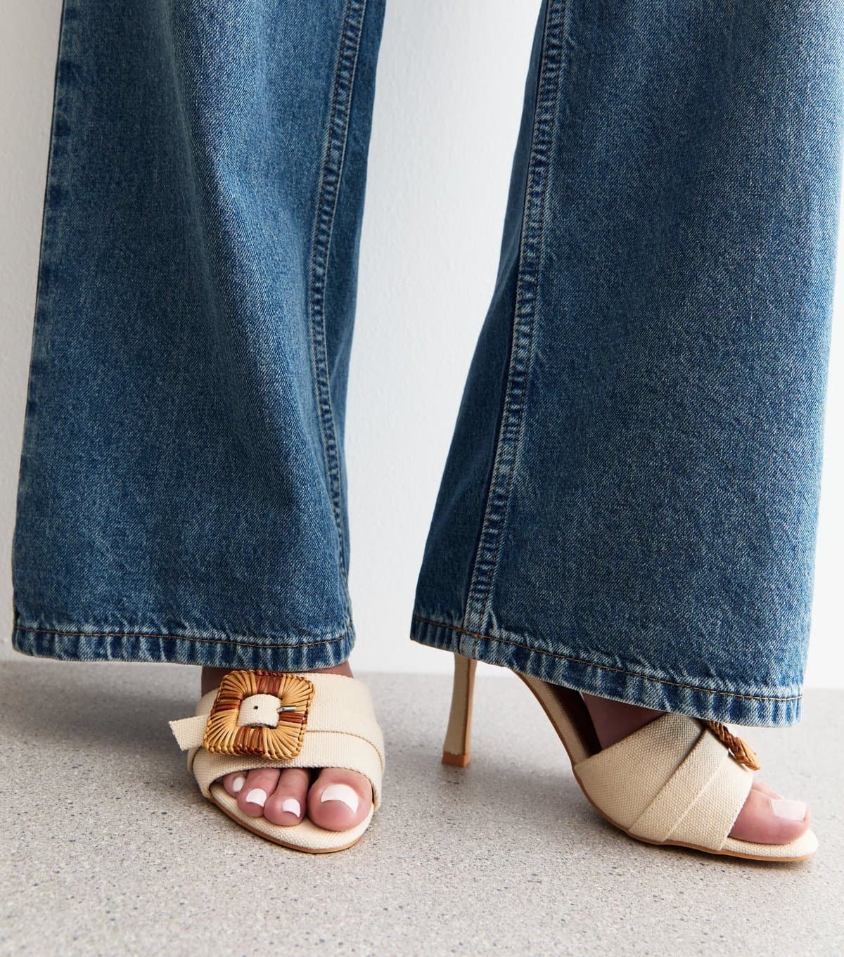 Public Desire Women's Pale Pink Andria Backless Sandals Public Desire New Look