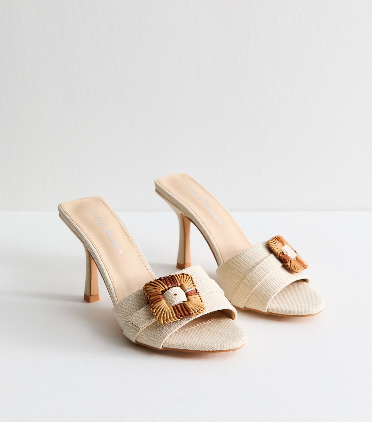 Public Desire Women's Pale Pink Andria Backless Sandals Public Desire New Look - 4