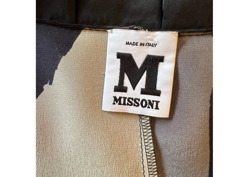 M Missoni Grey Black Cream Mini Dress
