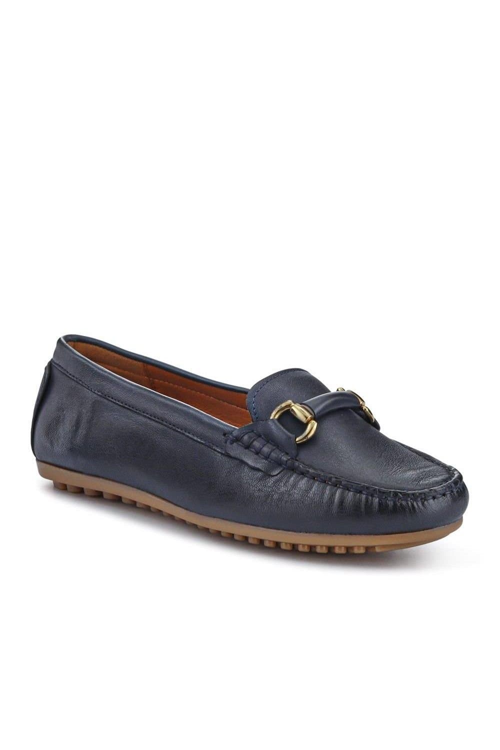 Jones Bootmaker Jones Bootmaker Navy Leather Slip-On Shoes