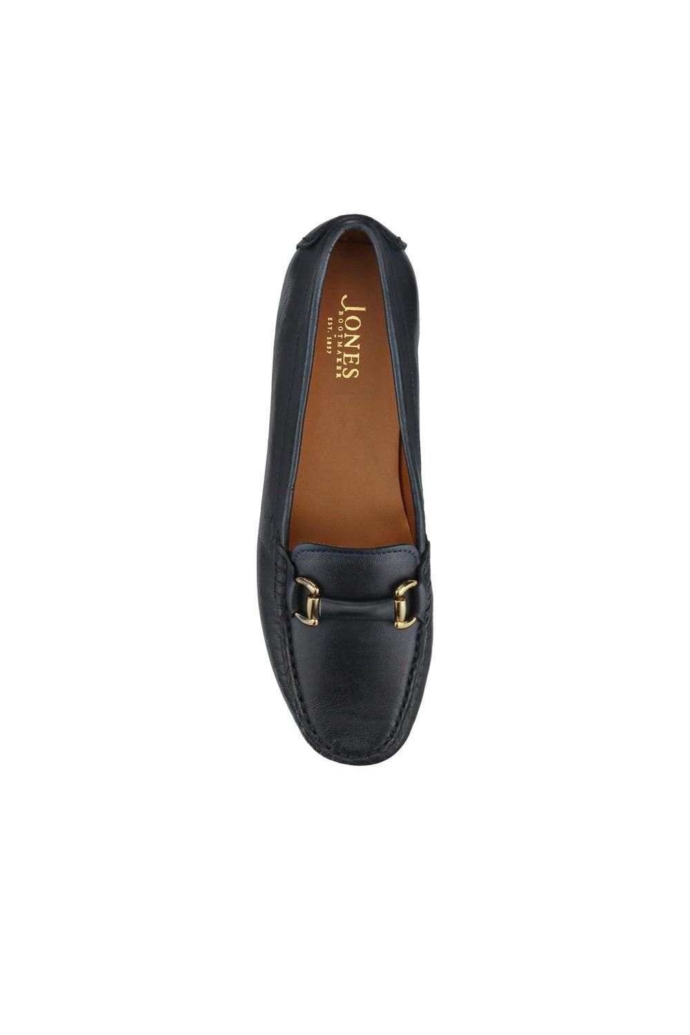 Jones Bootmaker Jones Bootmaker Women's Athikia Leather Slip-On Shoes in Navy - 4