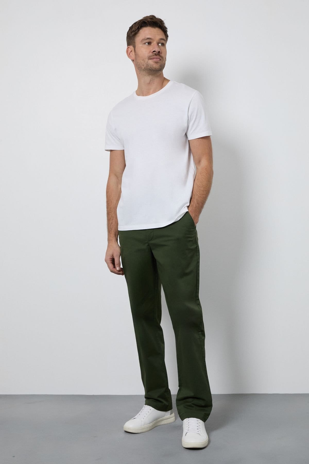 Maine Maine Men's Dark Green Premium Chino Trousers - 4