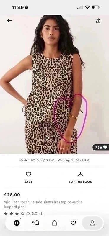 ASOS ASOS Vila leopard print sleeveless top