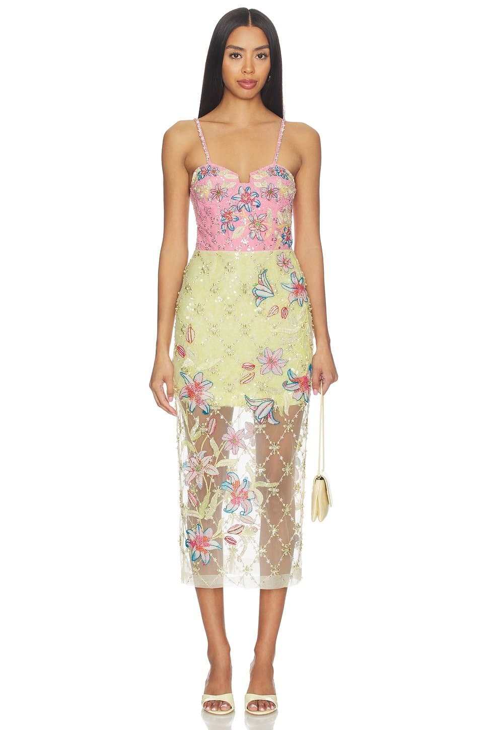 revolve Blush Lily Embroidered Dress