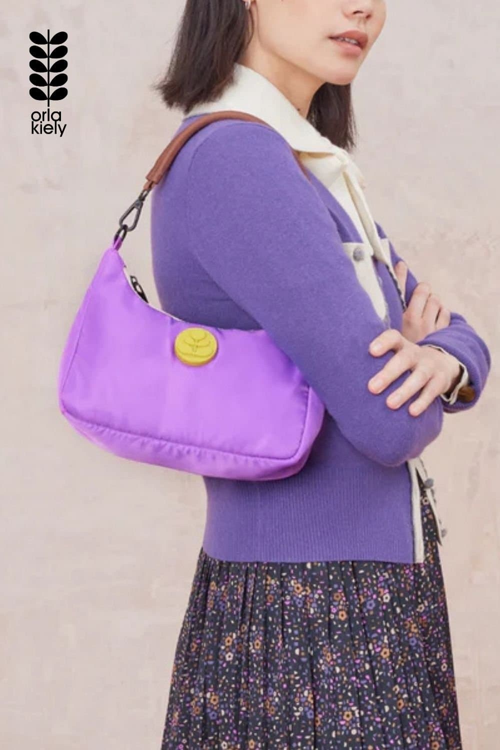 Orla Kiely Orla Kiely Women's Venn Mini Shoulder Bag - Colourblock Lilac in Purple