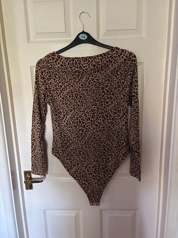 New Look Brown and Black Leopard Print Bodysuit