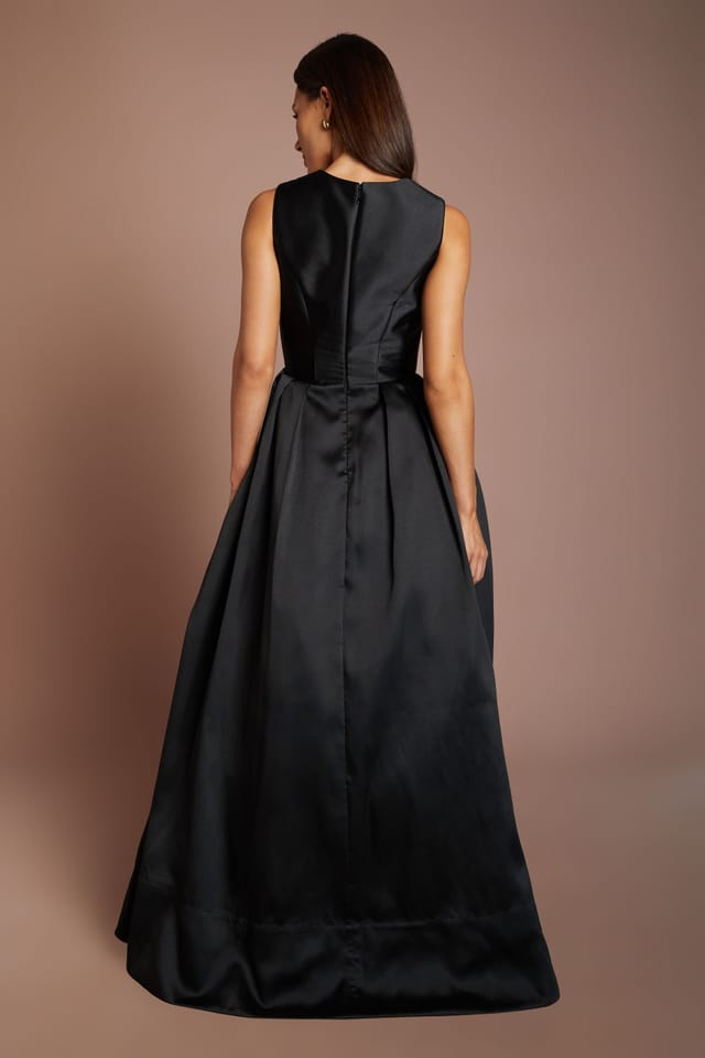 Coast Coast Women's Corset Bodice Full Skirt Maxi Dress in Black - 3