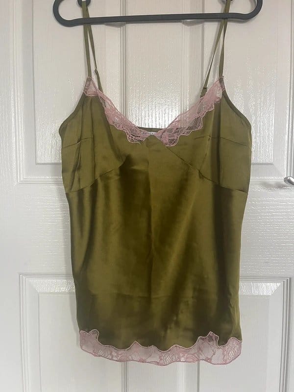 ASOS Green and baby pink lace cami - 1