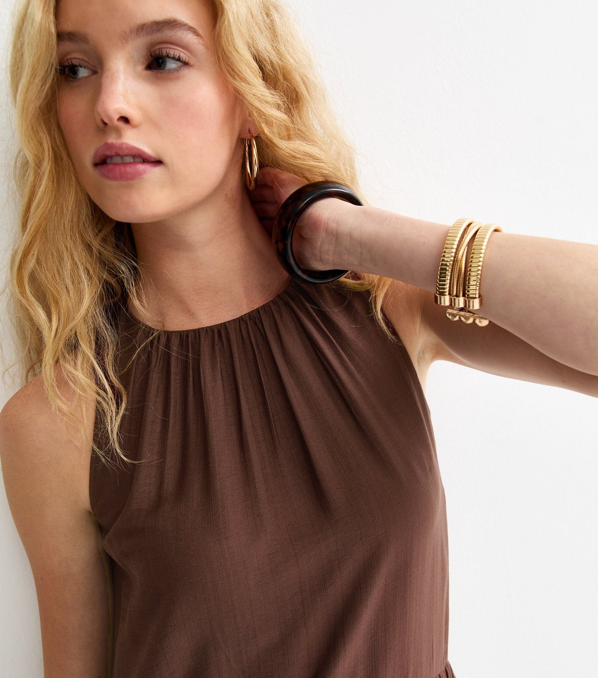 New Look Women's Brown Drop Waist Sleeveless Midi Dress New Look - 2