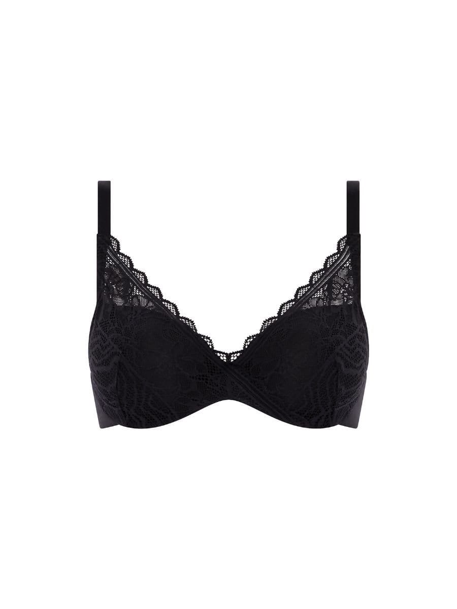 Chantelle Chantelle Women's Floral Touch Covering Memory Foam Bra in Black - 4