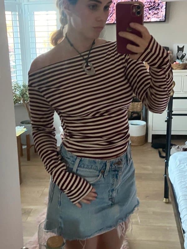 Spring stripy long sleeve top