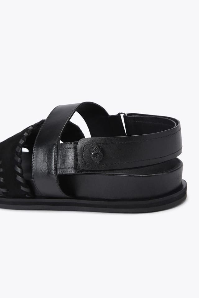 Kurt Geiger London Kurt Geiger London Men's 'Baker Bs Sandal' Leather Suede Sandals in Black - 3