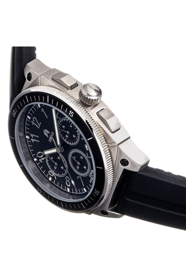Shield Shield Men's Sonar Chronograph Strap Watch with Date in Silver - 3