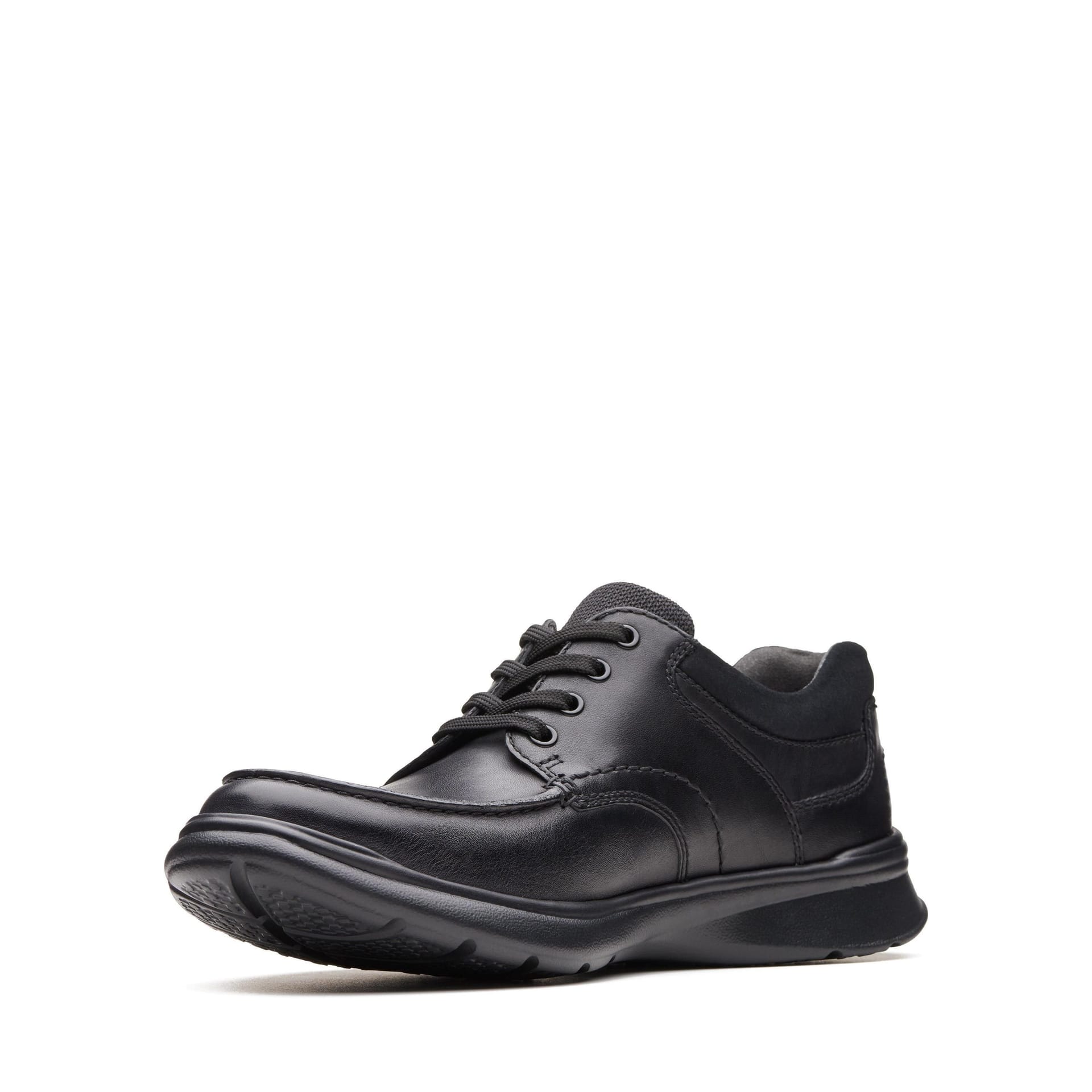 Clarks Clarks Men's Cotrell Edge Black Smooth Leather Derby Shoes, Lace Up - 4