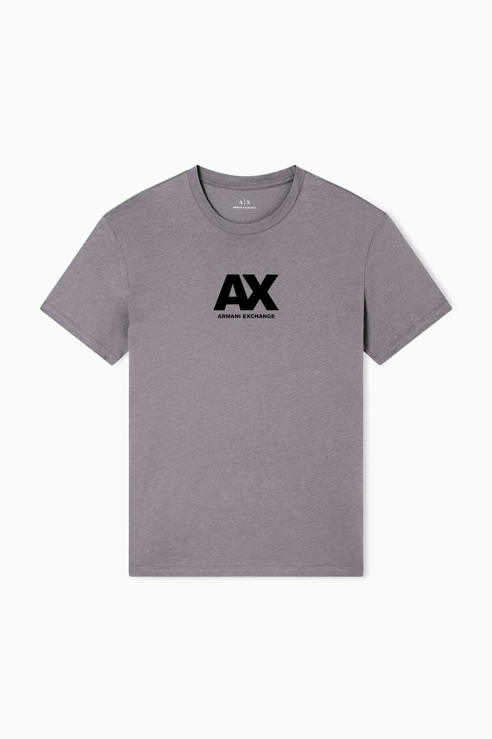 Armani Exchange Armani Exchange Men's Flock Logo T-Shirt Taupe - 4
