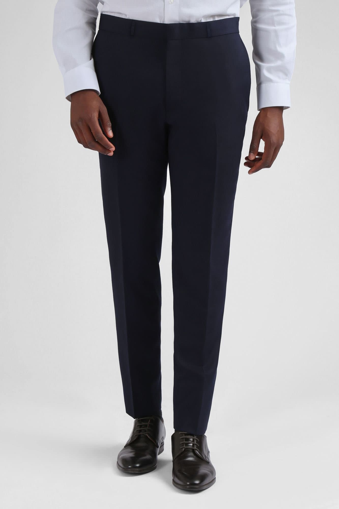 Ted Baker Ted Baker Navy Wool-Rich Tuxedo Slim Trousers