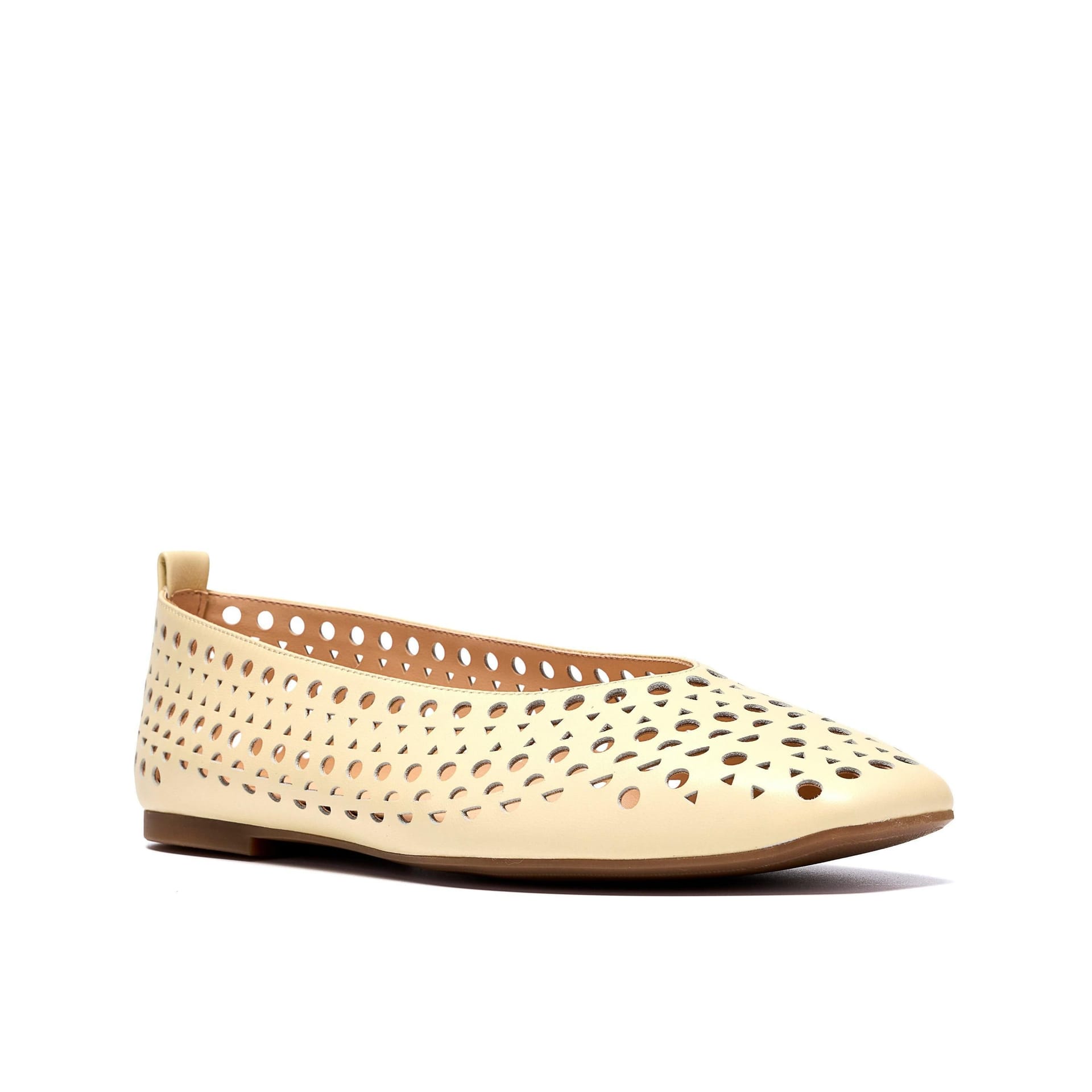 Clarks Clarks Women's Befana Perf Yellow Leather Slip Ons, Ballet Pumps - 4