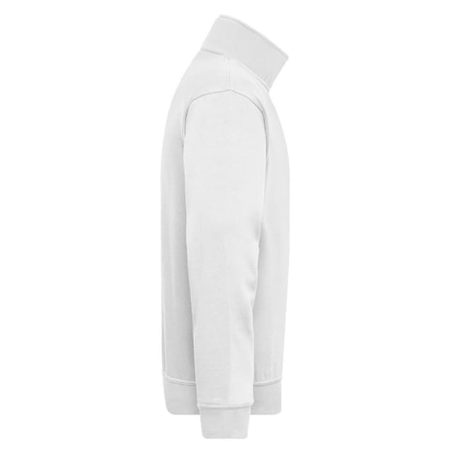 James and Nicholson James and Nicholson Men's Workwear Quarter Zip Sweatshirt in White - 3