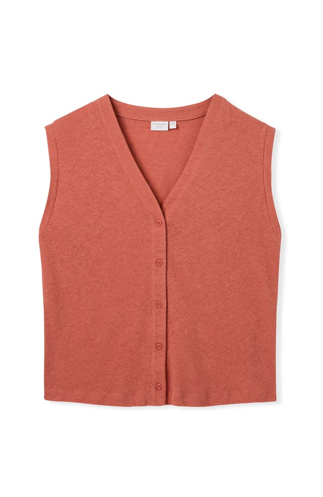 Celtic & Co Celtic & Co Women's Button Through Top in Light Red - 2
