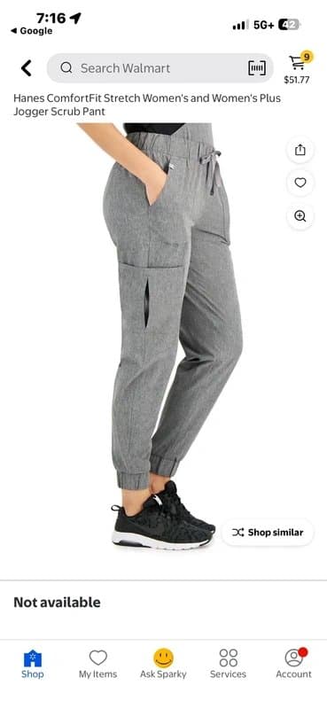 Hanes Hanes ComfortFit Stretch Women's and Women's Plus Jogger Scrub Pant