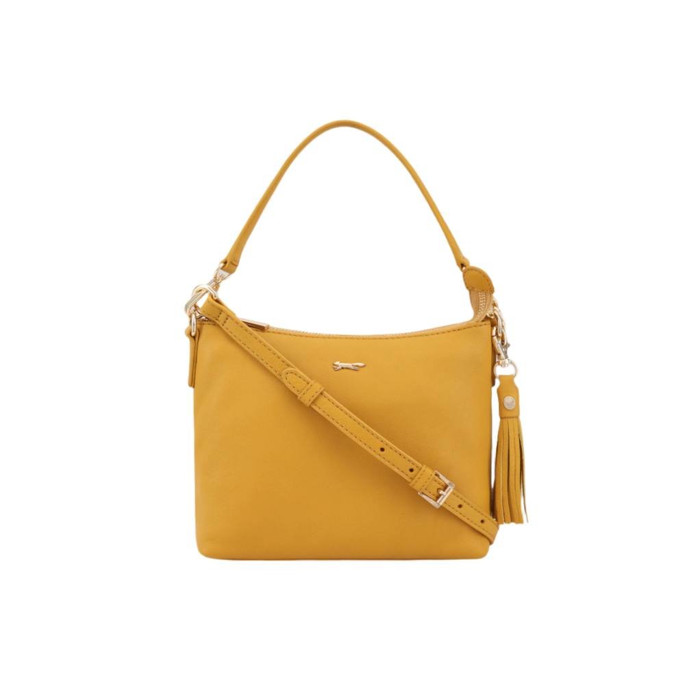 Paul Costelloe Paul Costelloe Women's Mestolo Leather Day Bag in Gold - 1