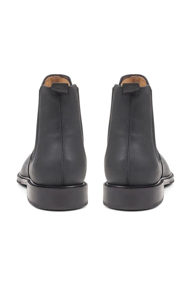 Jones Bootmaker Jones Bootmaker Men's Debden Oiled Nubuck Leather Chelsea Boots in Black - 3