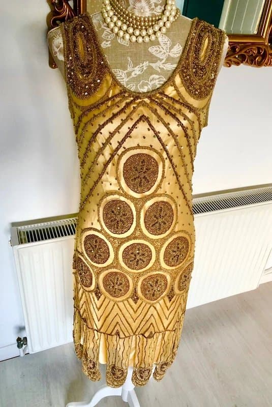 Vintage Dressing Stunning Vintage 1920 Sequin Beaded Gatsby Flapper Dress