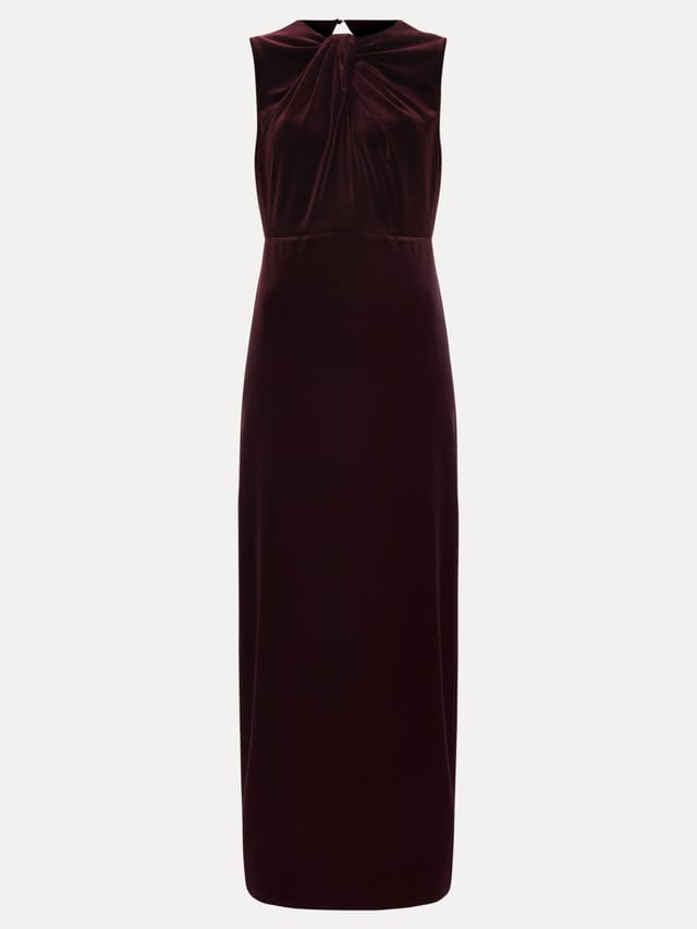 Phase Eight Phase Eight Women's Ava Velvet Twist Maxi Dress in Wine - 2
