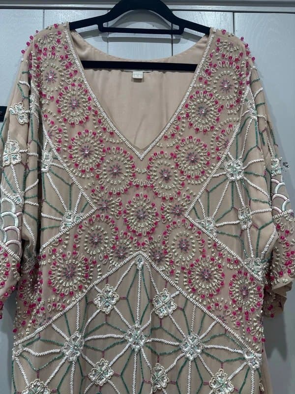 Monsoon Stunning Monsoon Embellished Beaded Dress – Size 18