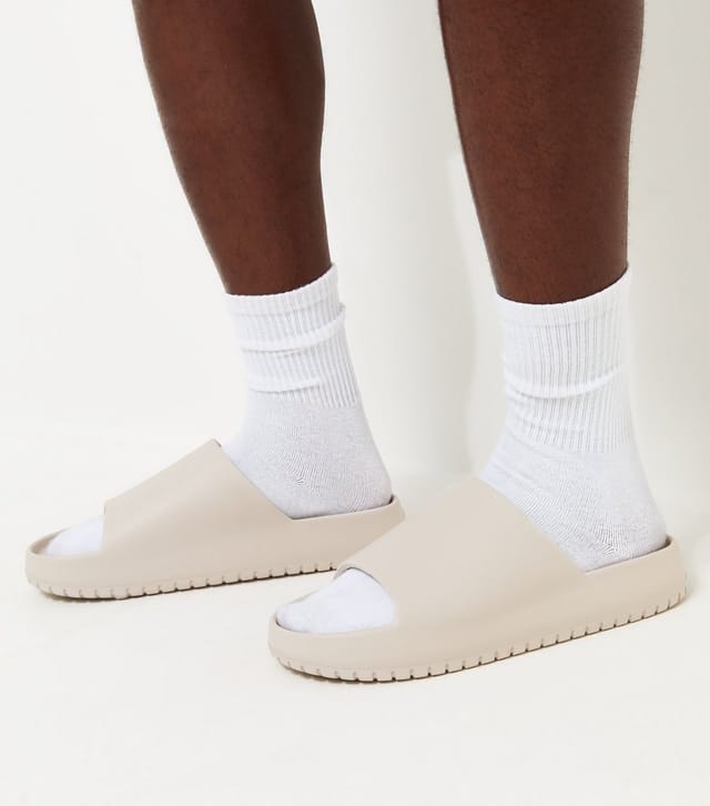 jack & jones Men's Stone Ripple Mould Sliders Jack & Jones New Look - 2