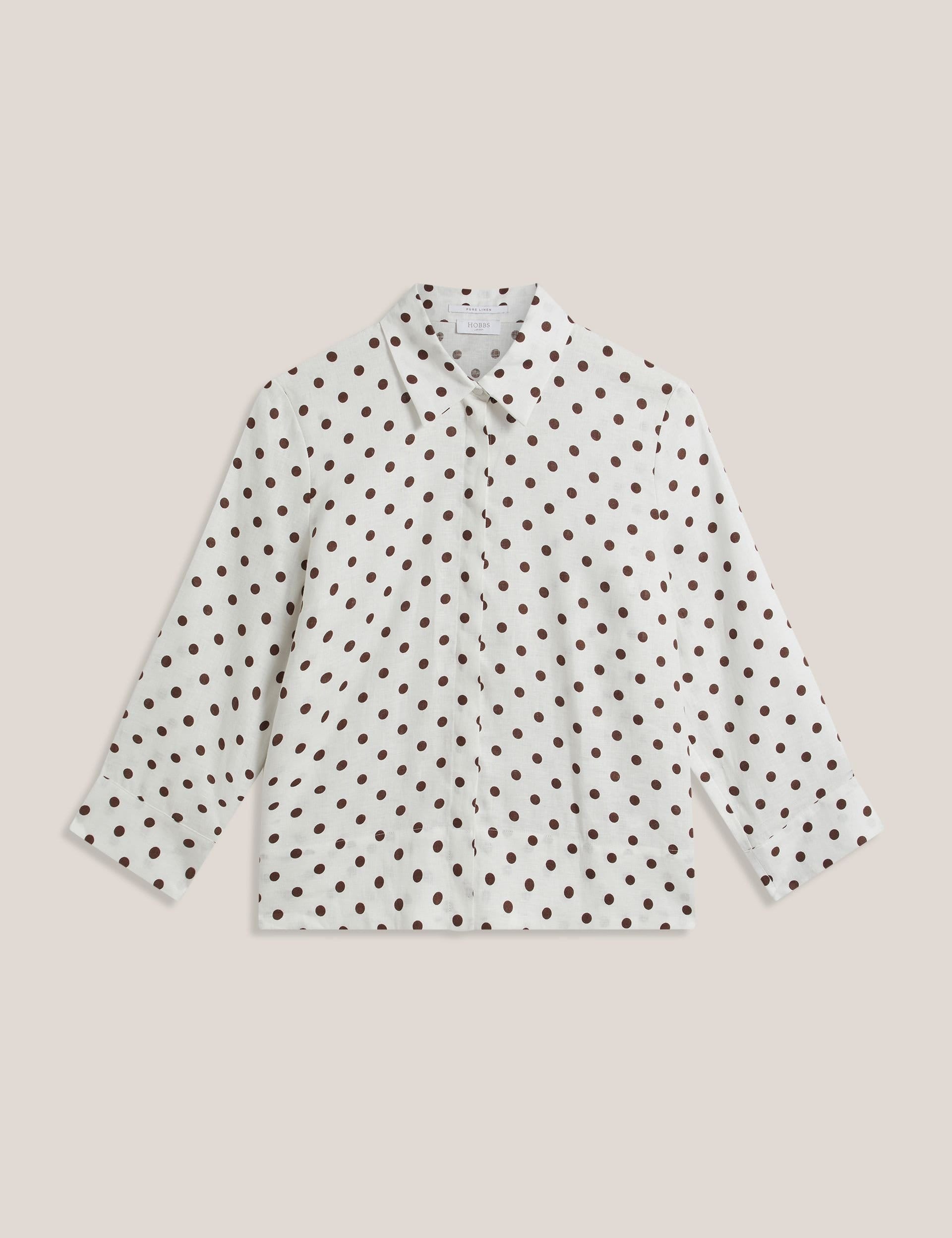 Hobbs London Hobbs London Women's Nita Spot Shirt in Off-White - 2