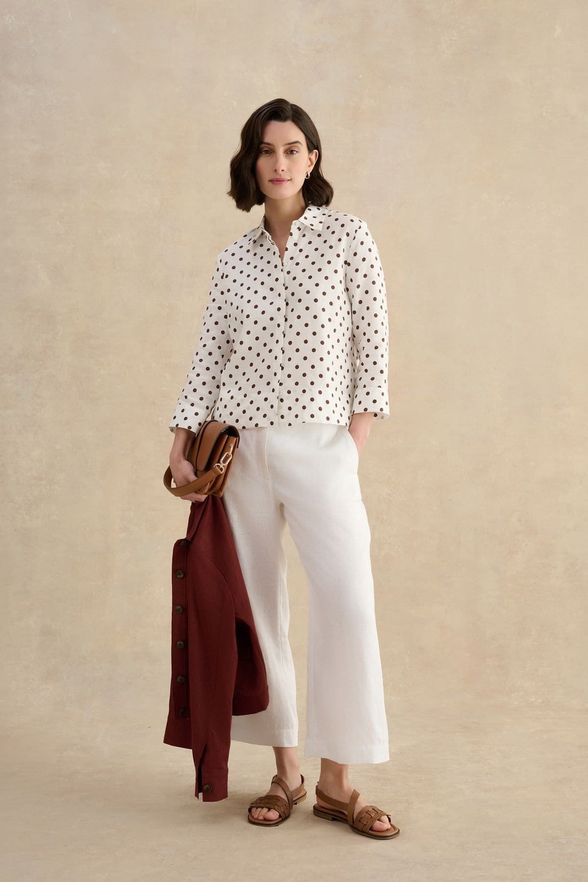 Hobbs London Hobbs London Women's Nita Spot Shirt in Off-White - 3