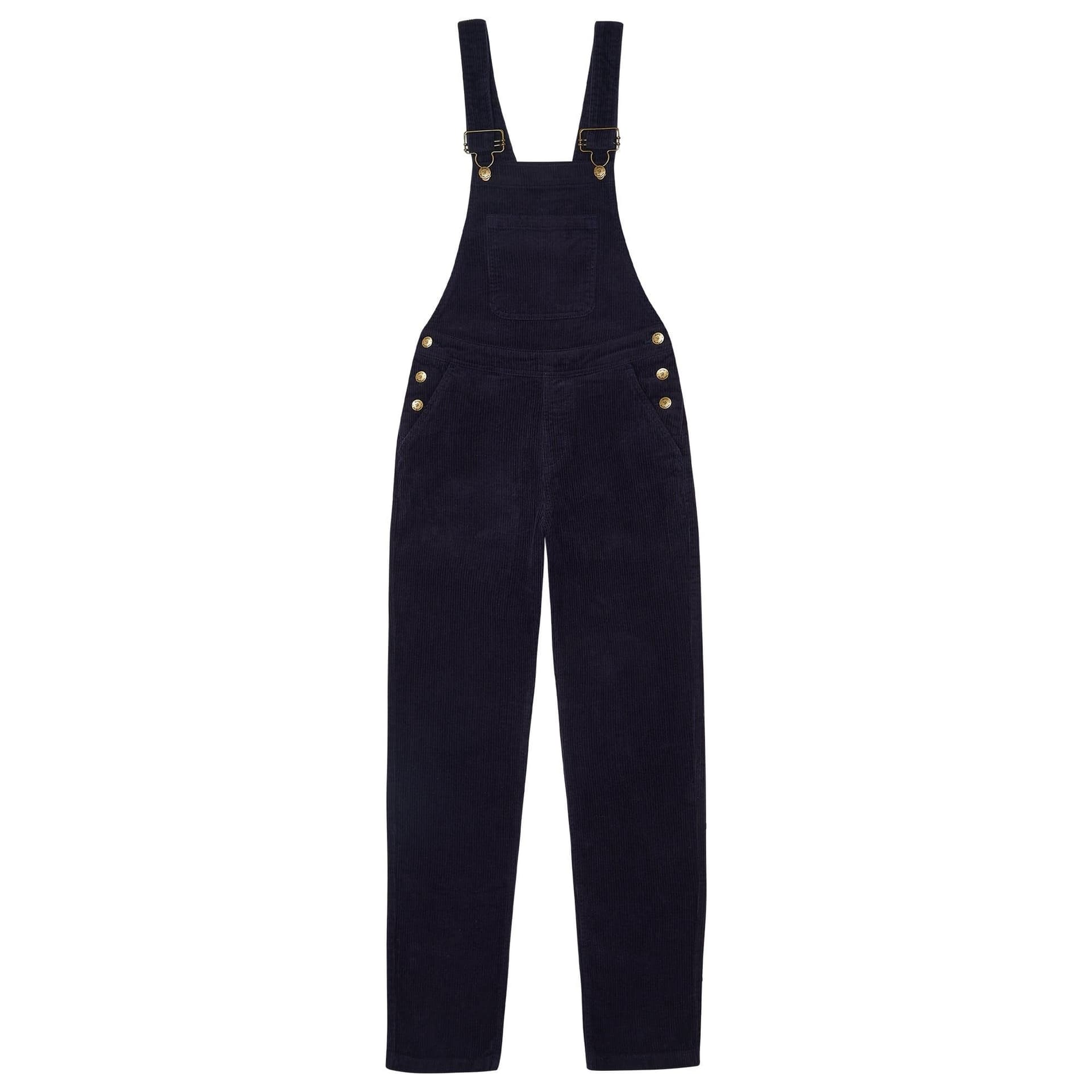 Dotty Dungarees Dotty Dungarees Women's Adult Navy Chunky Cord Dungarees S (UK 8/10)