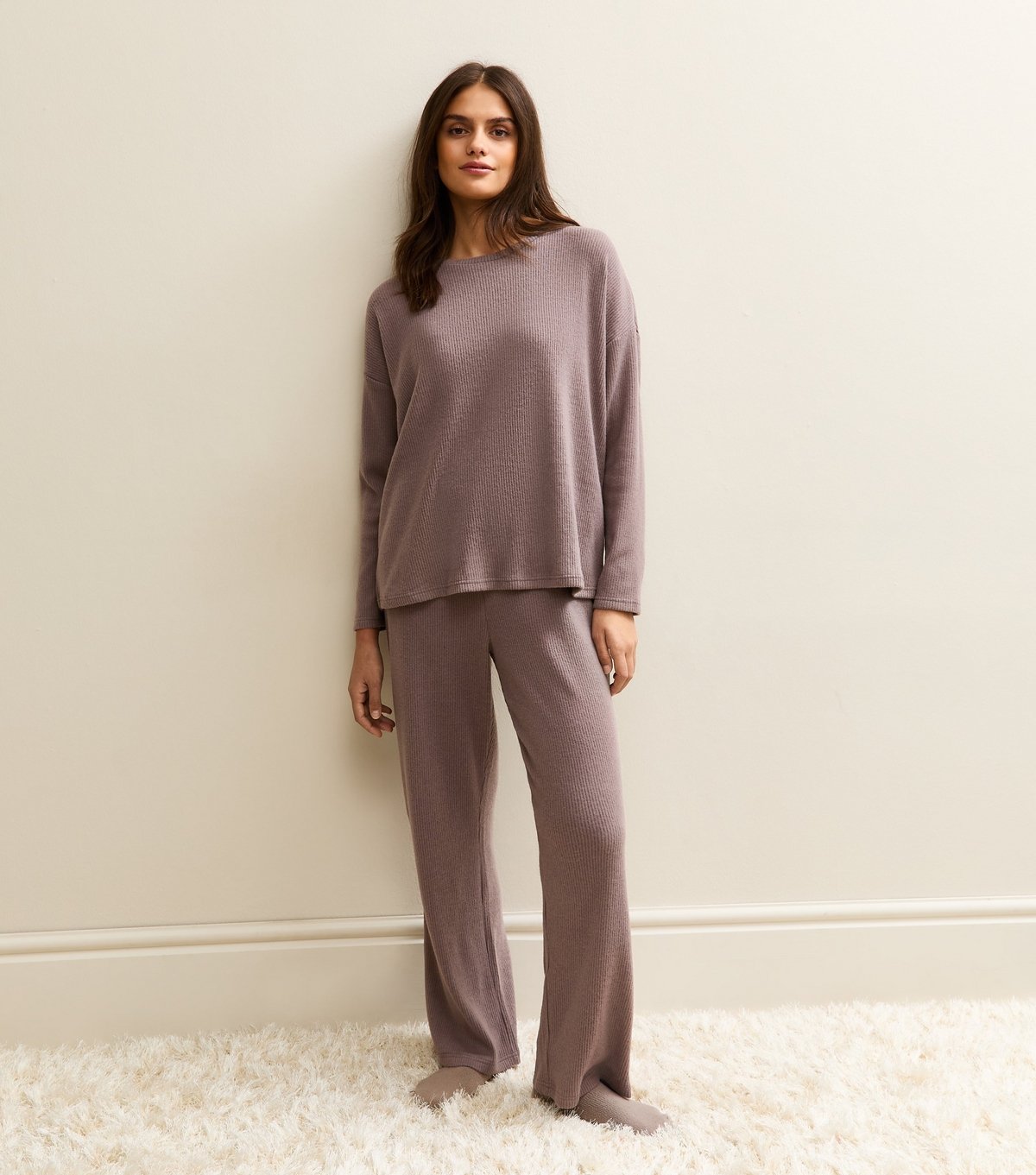 New Look Women's Mink Brushed Ribbed Top New Look - 3