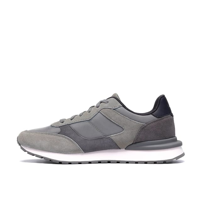 Clarks Clarks Men's Franco Run Grey Combination Trainers, Lace Up - 2