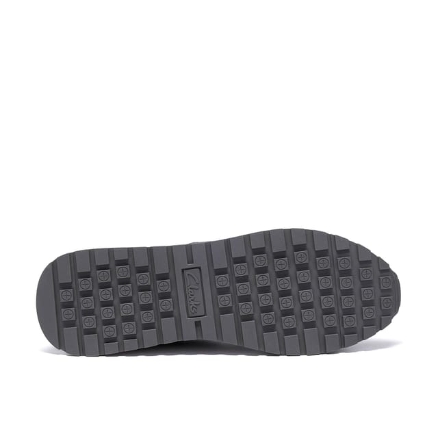 Clarks Clarks Men's Franco Run Grey Combination Trainers, Lace Up - 3