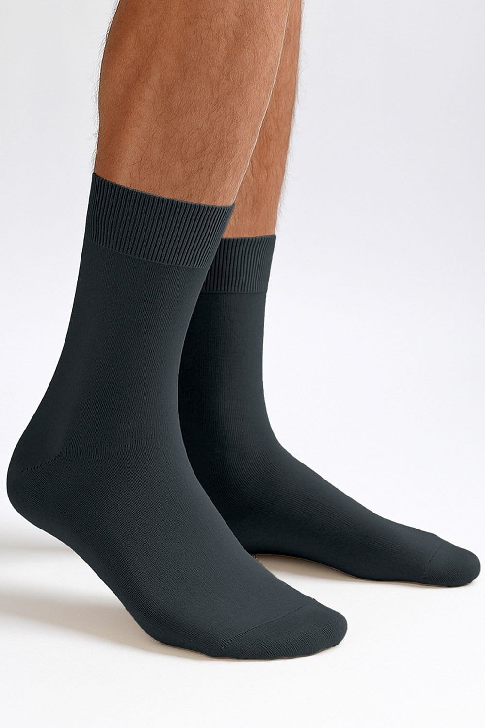 Steven Steven Men's Bamboo Sensory Socks - Soft Seamless Design for All Day Comfort Socks in Grey - 4