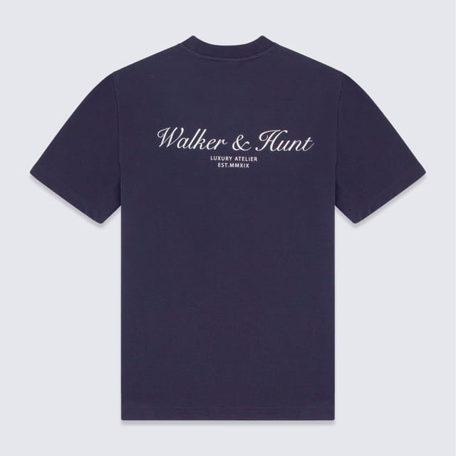 Walker & Hunt Walker & Hunt Men's Atelier Tee in Navy - 2