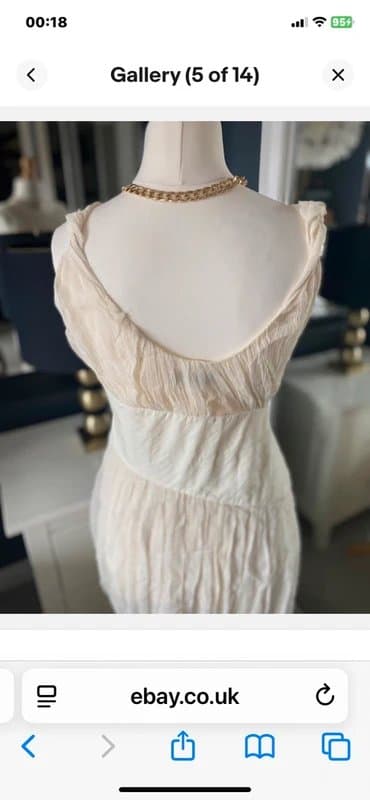 Zara Zara summer Grecian style bubble/puff ball hem dress L 12