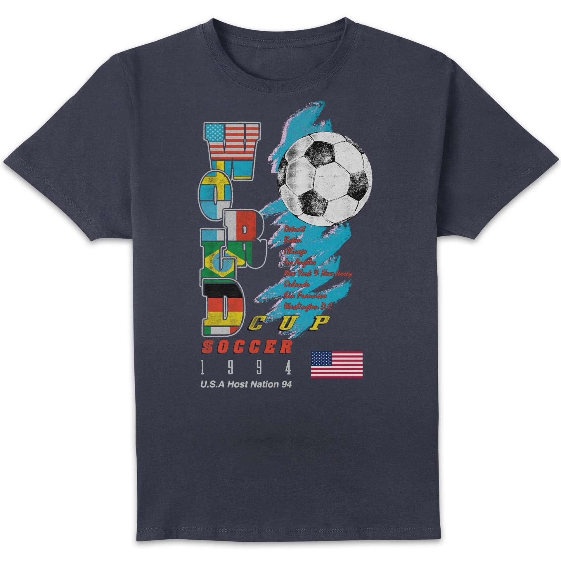 Toffs Football Toffs Football Navy World Cup USA 94 Retro T-Shirt