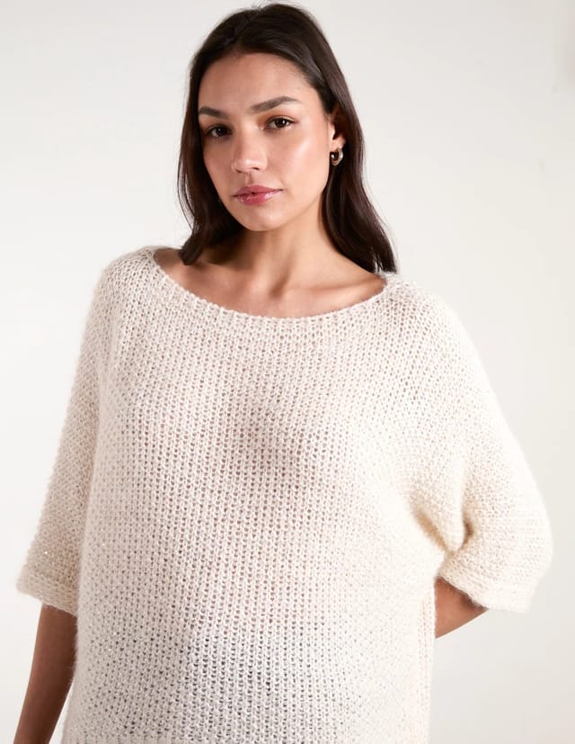Blue Vanilla Fluffy Textured Knit Jumper - 3