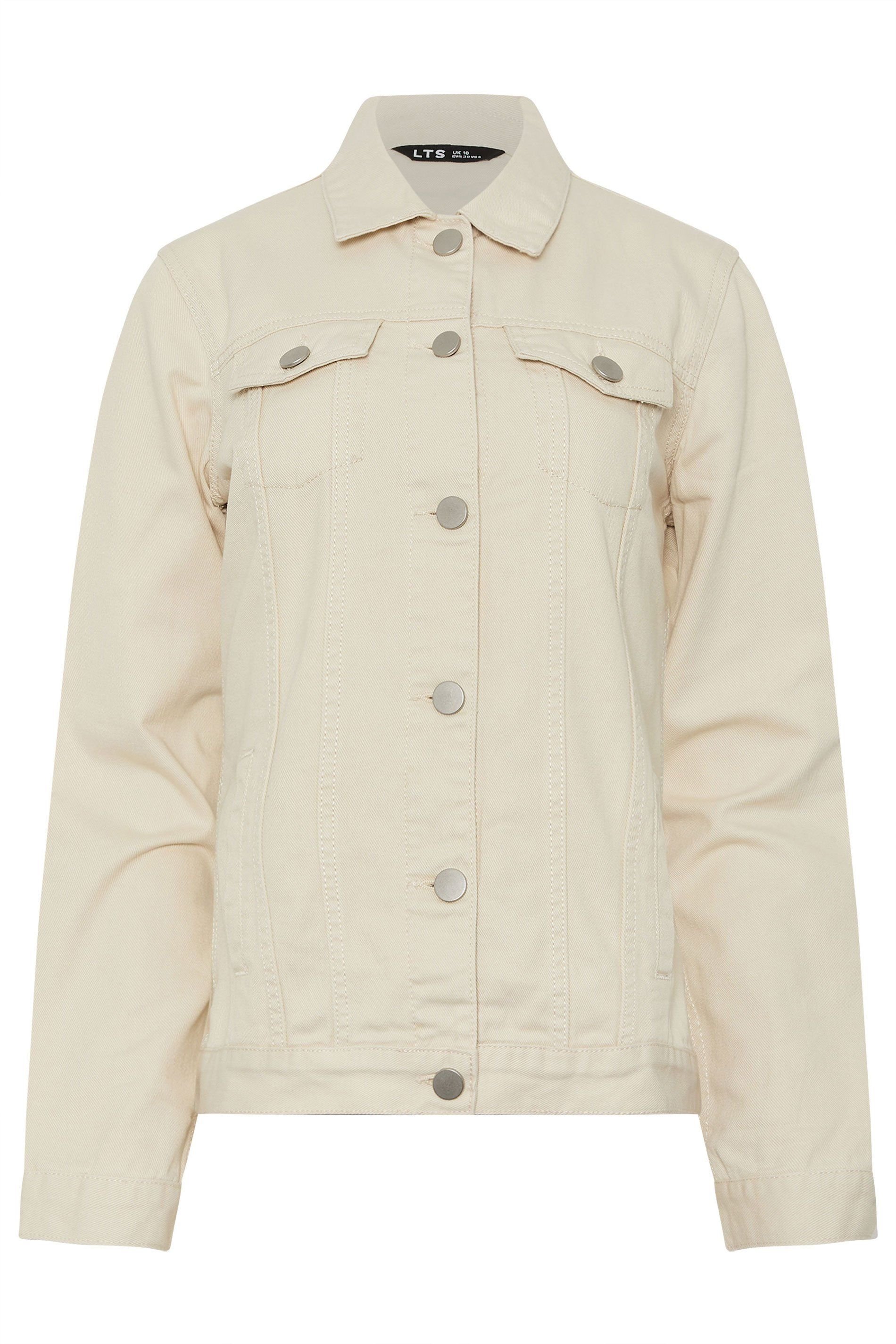Long Tall Sally Long Tall Sally Women's Tall Denim Jacket in Ivory - 2