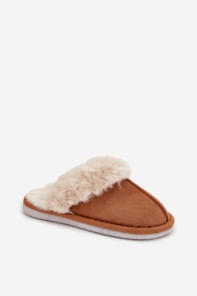 Love Lace Love Lace Women's Soft Suede Fur Lined Indoor Slippers Warm Cozy Home Wear in Brown - 2