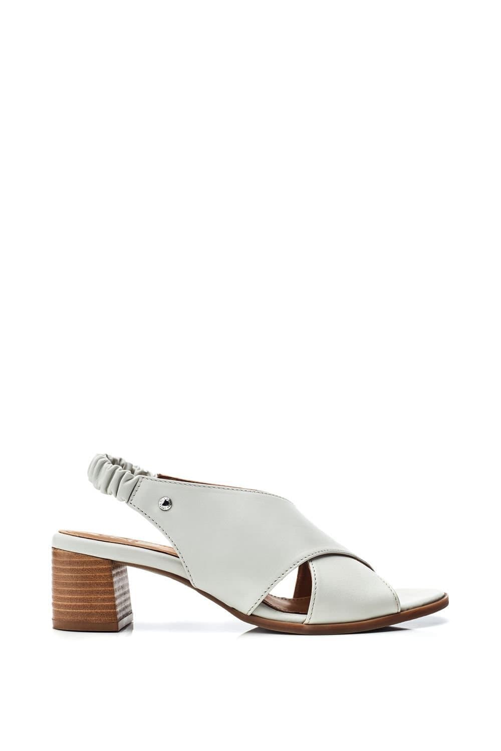 Moda in Pelle Moda In Pelle Women's 'Prinia' Leather Heeled Sandals in Off-White