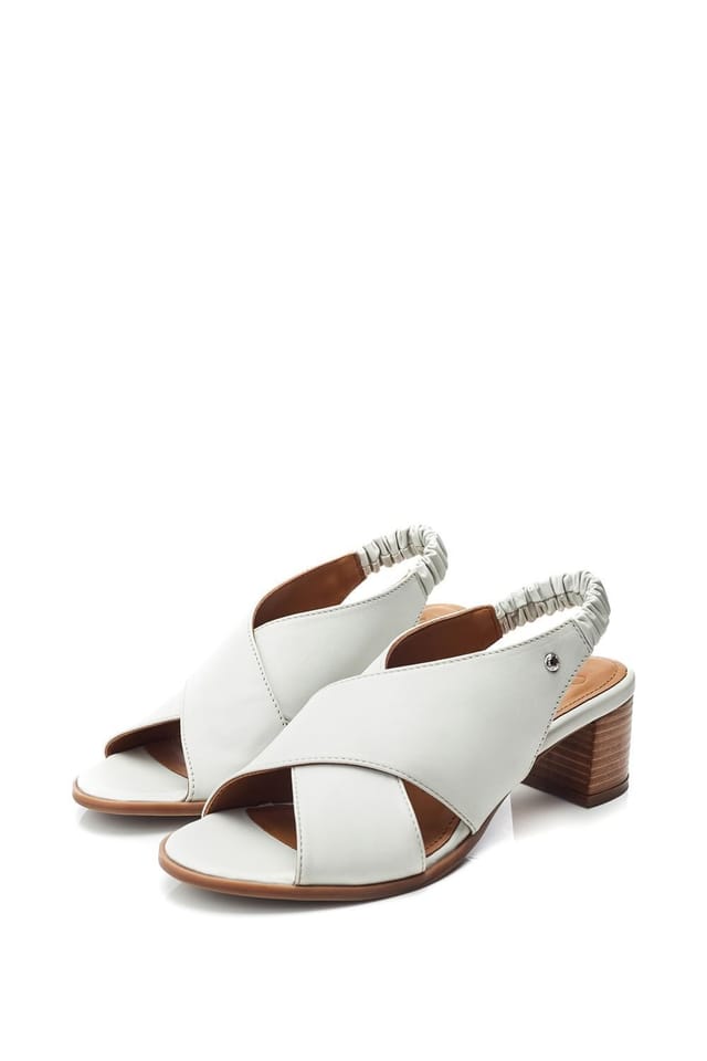 Moda In Pelle Moda In Pelle Women's 'Prinia' Leather Heeled Sandals in Off-White - 3