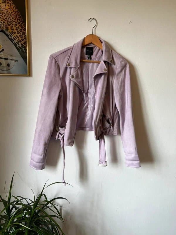 New Look Velvet Lilac cropped Jacket