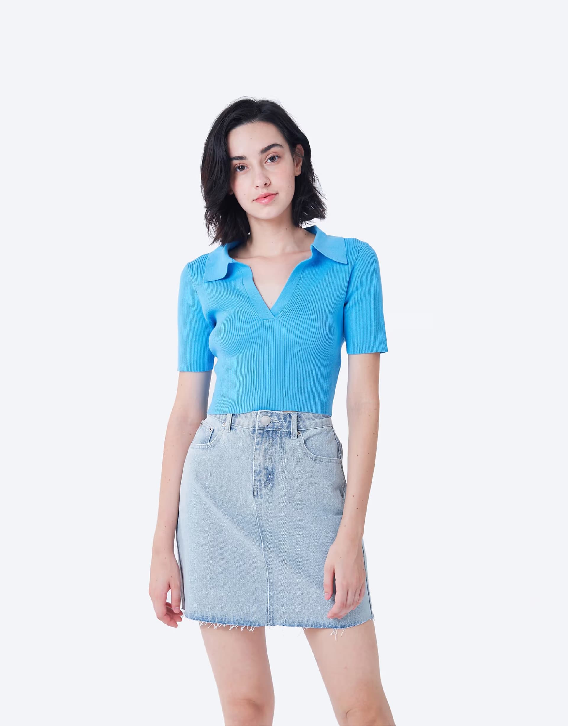 ASOS ASOS Denim Mini Skirt in Bleach Wash